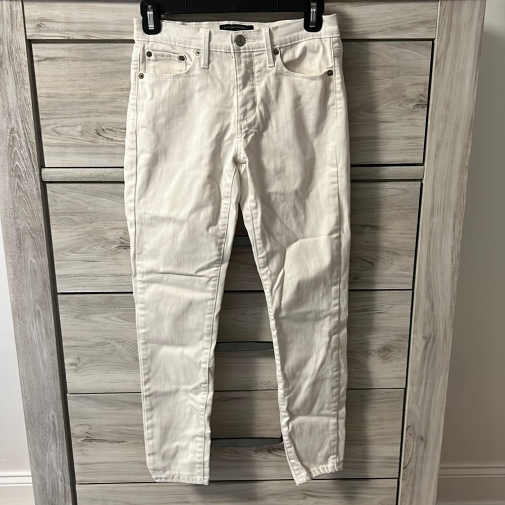 Size 25 Banana Republic White Skinny Jeans